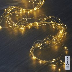 Sirius Knirke lyskæde - Klar/Guld - 15 kæder med ialt 200 LED