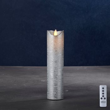 Sirius Sara Exclusive LED vokslys - Ø5 - 20 cm. - Sølv
