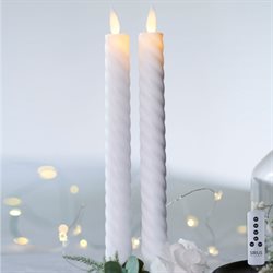 Sirius Sara tall wave - led kronelys - 2 stk. hvide
