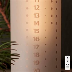 Sirius LED kalenderlys - Sara hvid med guld prikker og tal