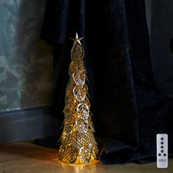 Sirius Kirstine juletræ - Guld - 43 cm. højt - 15 LED