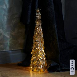 Sirius Kirstine juletræ - Guld - 53,5 cm. højt - 20 LED