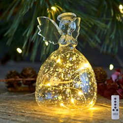 Sirius Romantic Glas engel - 13 cm. høj