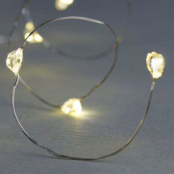 Sirius Maggie lyskæde - Klar/Sølv - med 80 LED