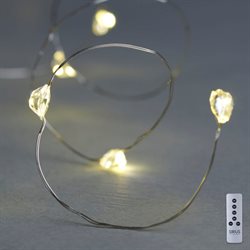 Sirius Maggie lyskæde - Klar/Sølv - med 40 LED