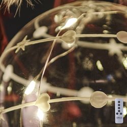 Sirius Sweet Christmas glaskugle - Ø10 cm. med 8 LED