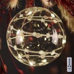 Sirius Sweet Christmas glaskugle - Ø10 cm. med 8 LED