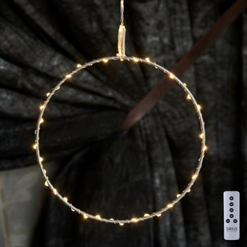 Sirius Liva Ring - Sølvfarvet. Diameter 20 cm. - 60 LED