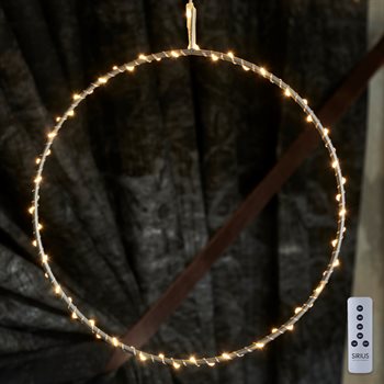 Sirius Liva Ring - Sølvfarvet. Diameter 25 cm. - 80 LED