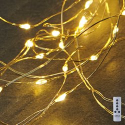 Sirius Knirke lyskæde - Klar/Guld - 15 kæder med ialt 350 LED