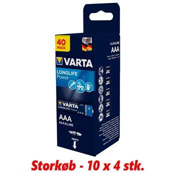 VARTA Longlife Power batteri - AAA - 40 stk.