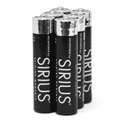 Sirius batterier - AAAA - 6 stk.