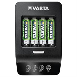 Varta - LCD Ultra fast Charger+ med 4 x 2100 mAh AA batterier