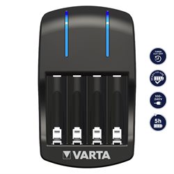 Varta Plug Charger med 4 x 2100 mAh AA batterier