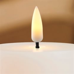 Sille Exclusive lys med 3D flamme. Ø7,5 - 15 cm højt.